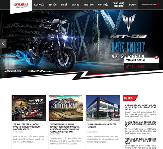 Mẫu thiết kế website xe máy 4
