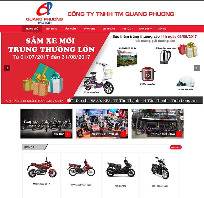 Mẫu thiết kế website bán xe máy 6