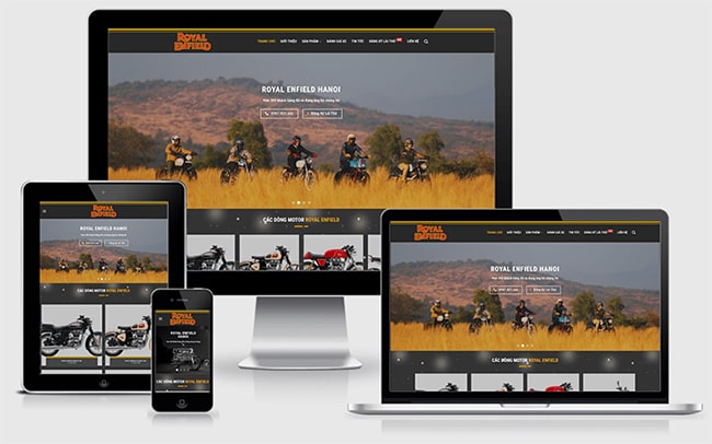 Thiết kế website bán xe máy chuẩn Responsive, full tính năng