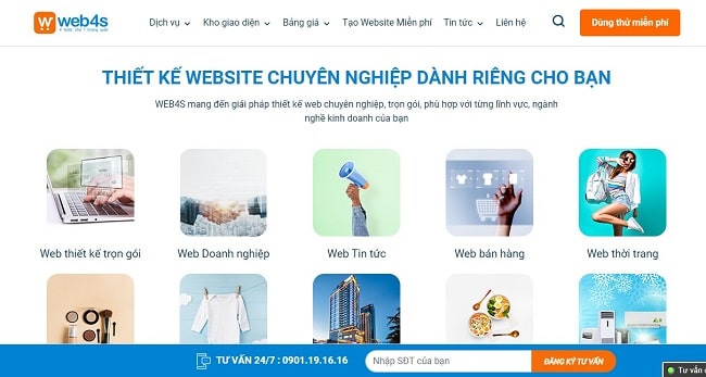 Web4s - địa chỉ thiết kế website Hà Nam đáng tin cậy