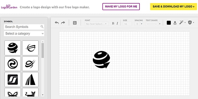 Tự làm logo online miễn phí trên LogoGarden