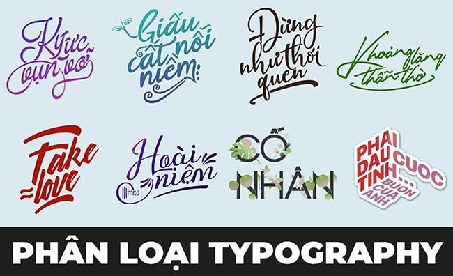 Phân loại Typography trong thiết kế