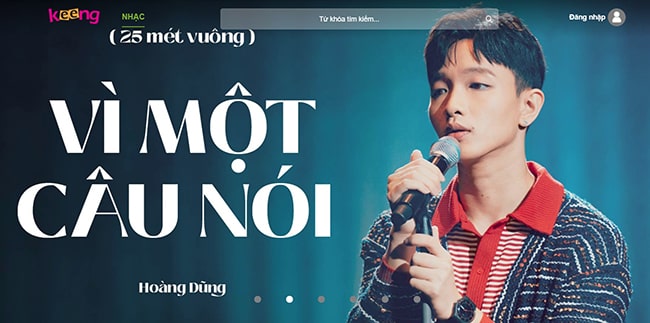 Trang web tải nhạc miễn phí Keeng.vn