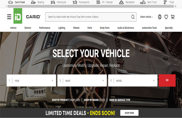 mẫu thiết kế website bán phụ tùng ô tô thu hút, cao cấp