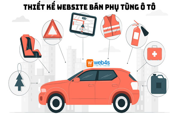 thiết kế website bán phụ tùng ô tô web4s