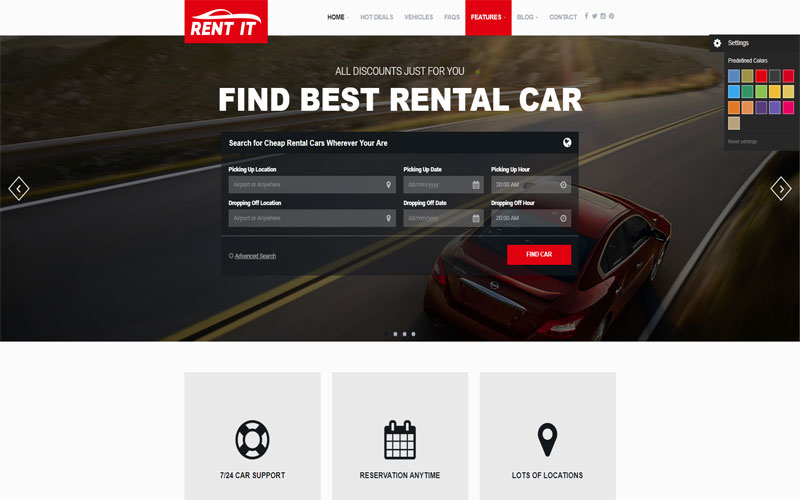 Template thiết kế website cho thuê xe du lịch chuyên nghiệp 