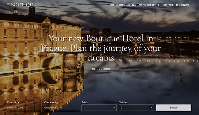 Mẫu website khách sạn, resort đẹp nhất hiện nay