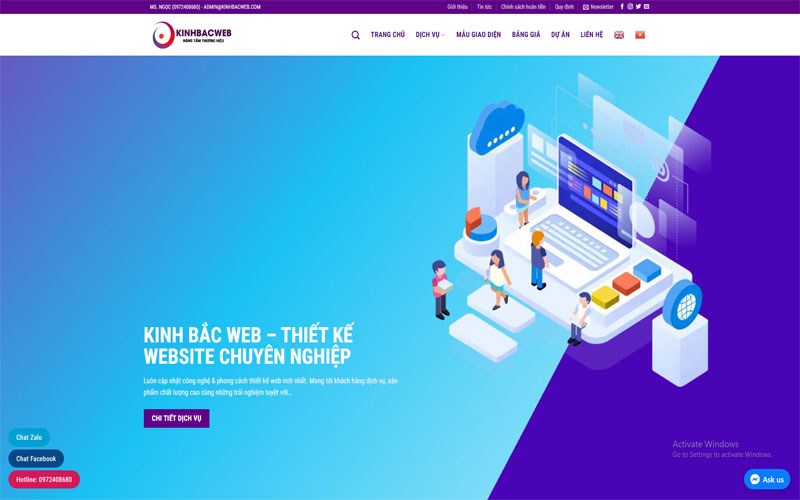 Công ty thiết kế website Bắc Ninh - Kinh Bắc web