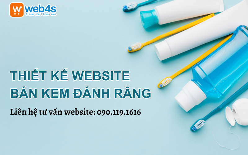Thiết kế website công ty bán kem đánh răng - Web4s