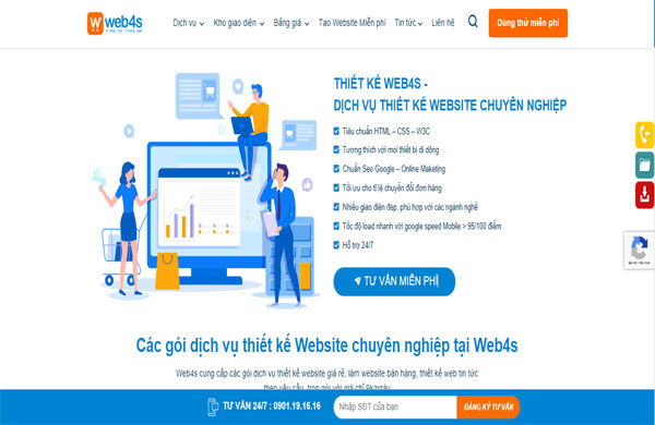 công ty thiết kế website chuyên nghiệp web4s