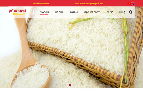 Mẫu thiết kế website bán hàng nông sản full tính năng