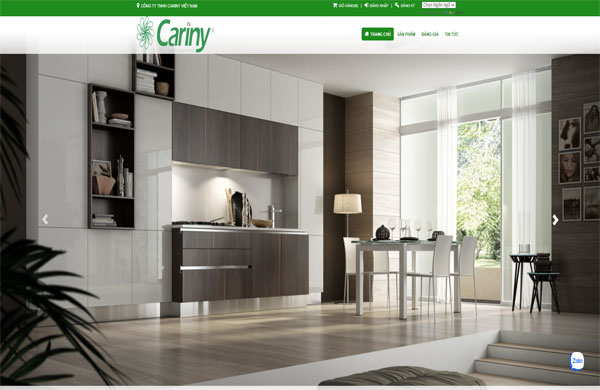 Template thiết kế website bán phụ kiện nhà bếp Catiny