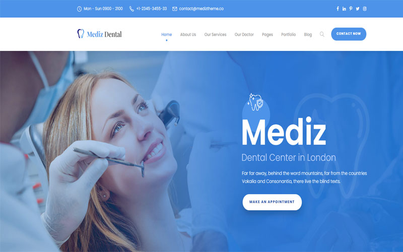 Mẫu website nha khoa, phòng khám răng miêng