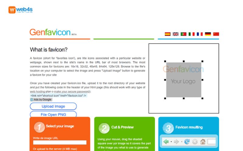 Genfavicon cung cấp một cách nhanh chóng và dễ dàng để tạo favicon từ hình ảnh
