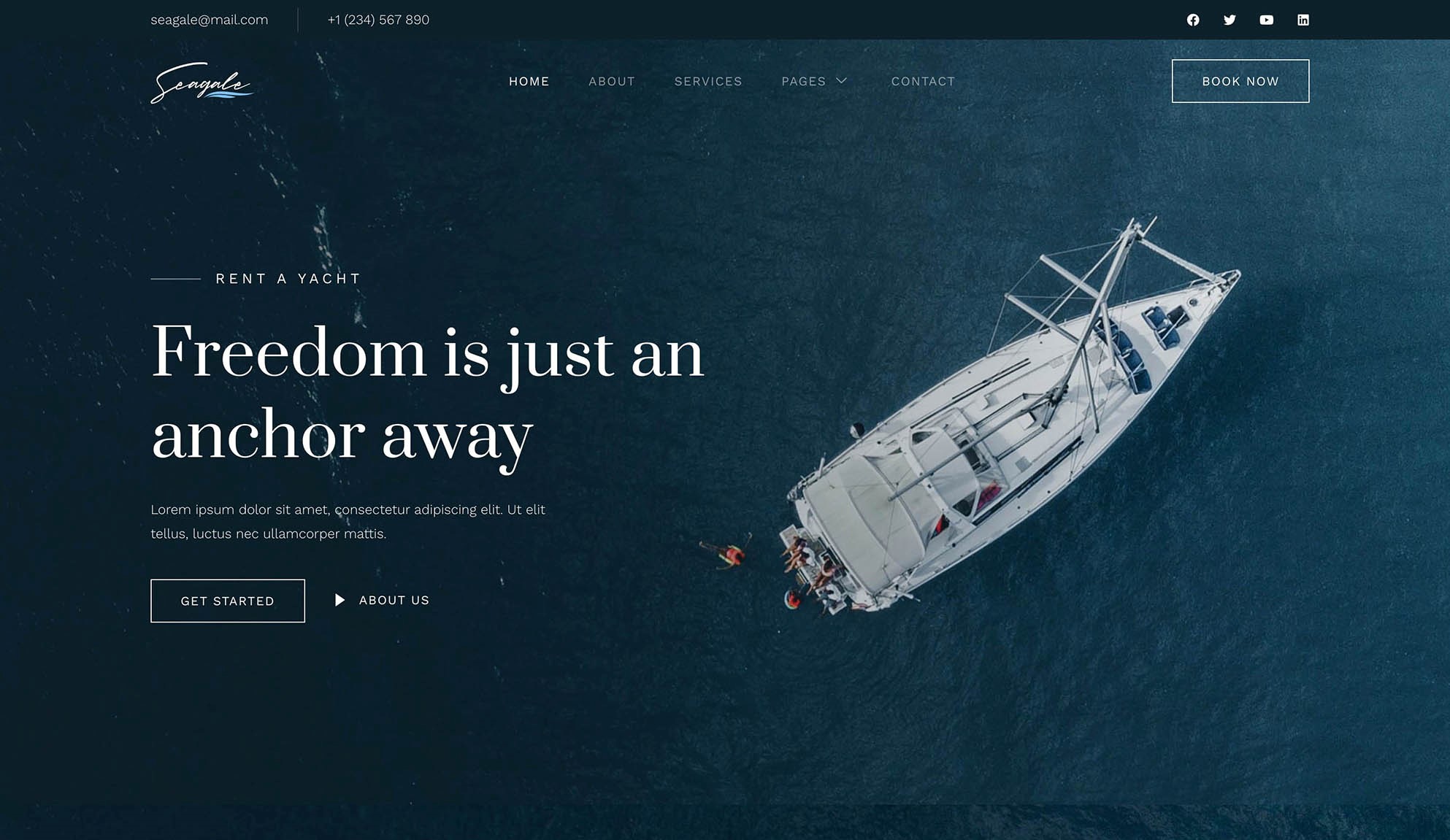 Mẫu thiết kế website tàu thuyền 1