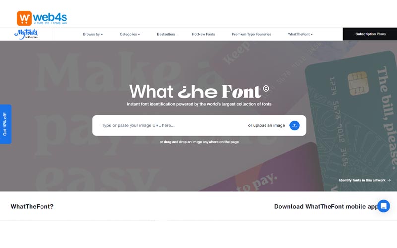 Trang WhatTheFont tìm font chữ bằng hình ảnh