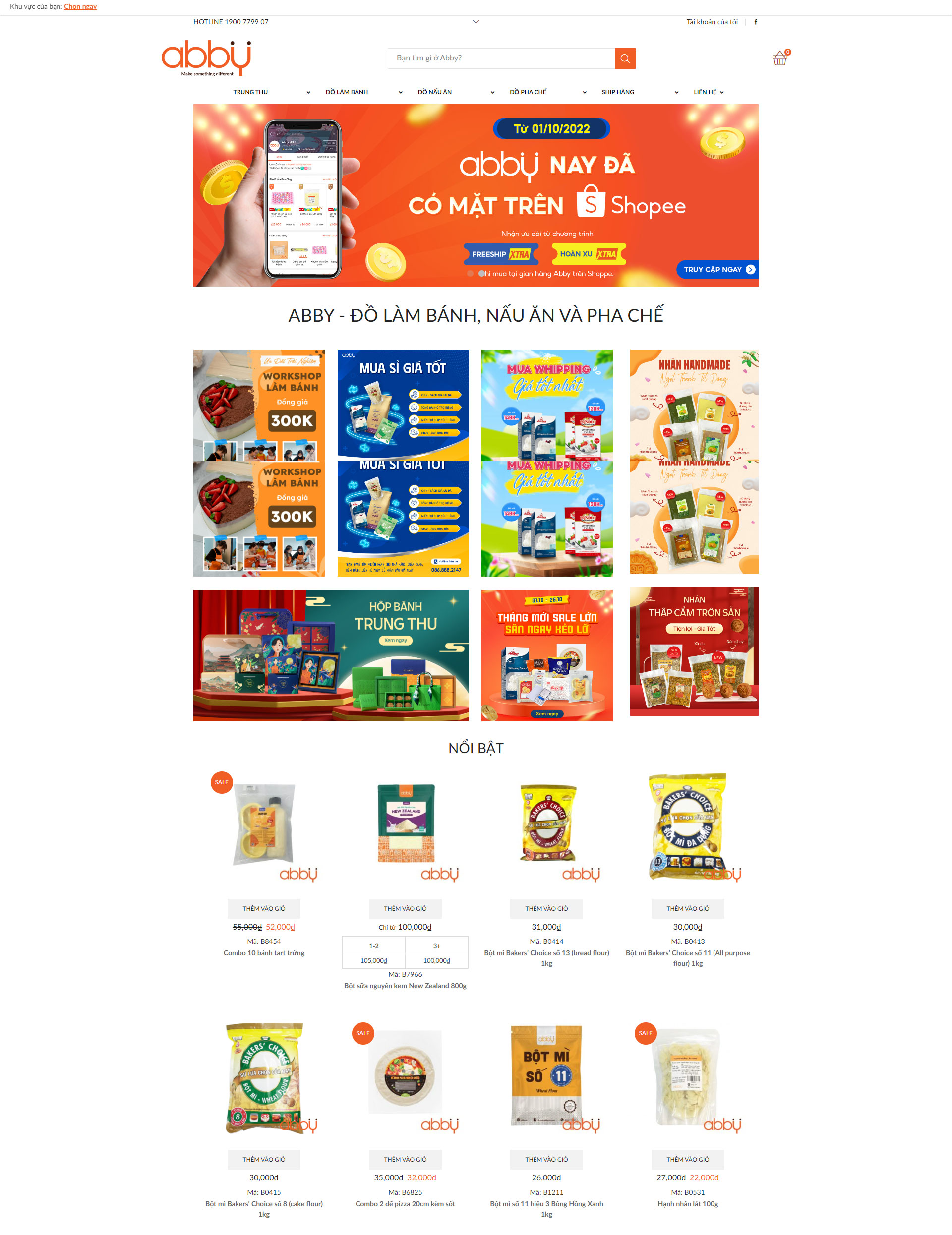 Mẫu thiết kế website bán nguyên liệu làm bánh kẹo